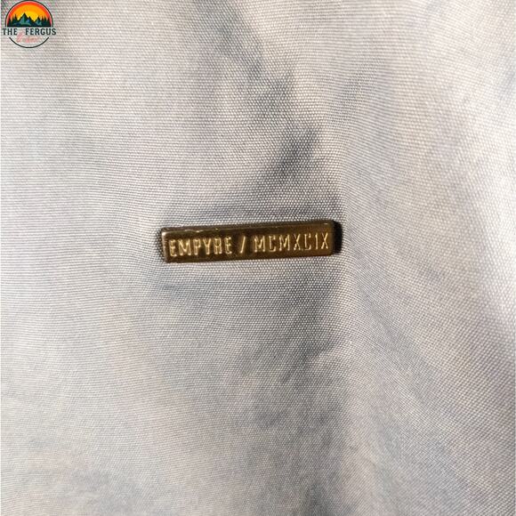 Empyre Y2K Bomber Jacket Blue Cotton Canvas Long Sleeve Hooded Full-Zip Men's S - Picture 11 of 15